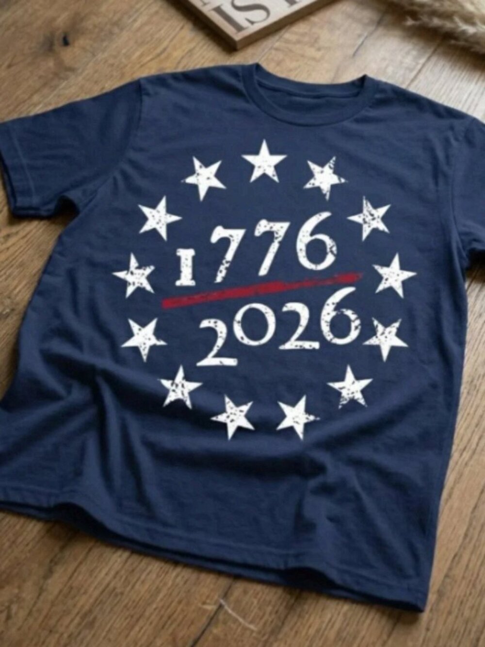 1776 2026 Vintage Patriotic USA Independence Day Graphic Tee Retro Shirt
